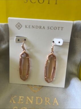 Kendra Scott Rose Gold Champagne Elle Drop Earrings